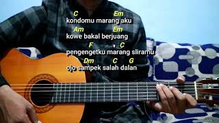 Tutorial Gitar chord Tepung kanji aku ra mundur - Syahiba saufa ft James AP Mudah