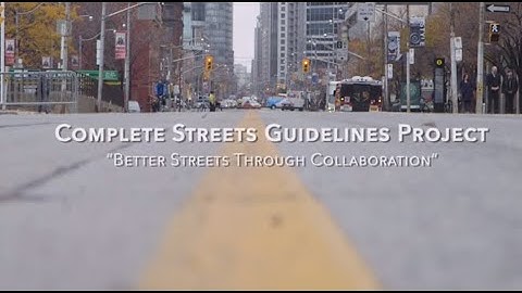 Complete Streets Guidelines Project