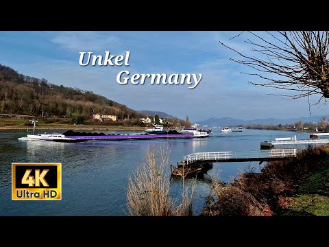 Unkel, the old red wine town in Germany located on the east bank of the Rhine River, | 4k Ultra HD