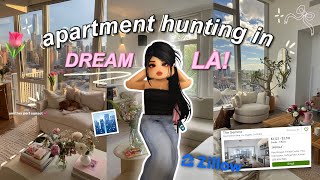 Dream apartment hunting in Los Angeles! | bloxburg roleplay | w/voices