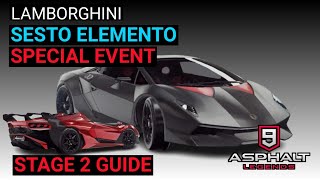 ASPHALT 9 LAMBORGHINI SESTO ELEMENTO SPECIAL EVENT STAGE 2 ALL TASK WITH SC20