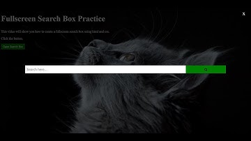 How to create a Fullscreen Search Box using HTML and CSS