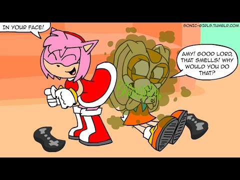 Sonic Girls Farting Comics: Sore Loser (voiced)