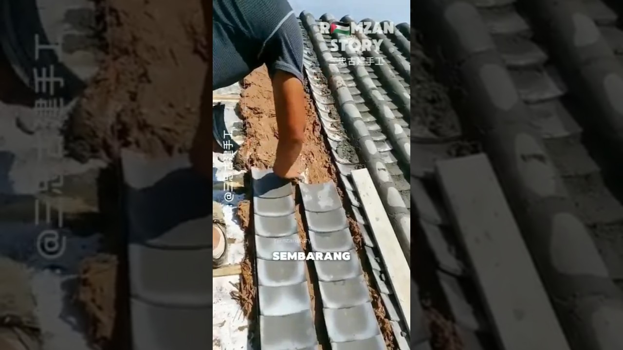 Mengubah Tanah Liat Menjadi Genteng Tradisional Cina