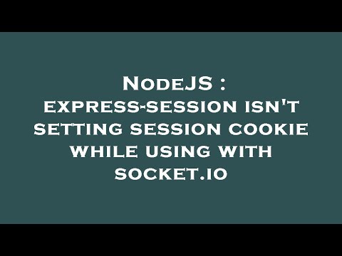 NodeJS : express-session isn't setting session cookie while using with socket.io