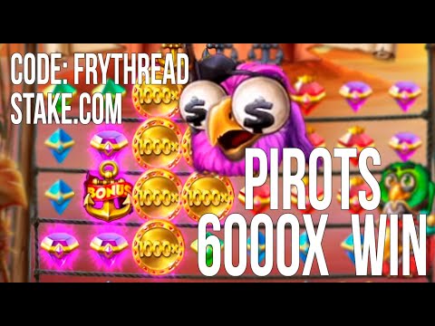 Видео: Epic 6000x Multiplier Win on Pirots Slot at Stake.com! | Insane Bonus Round Victory