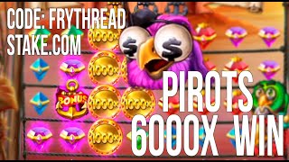 Epic 6000x Multiplier Win on Pirots Slot at Stake.com! | Insane Bonus Round Victory