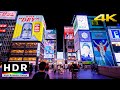 【4K HDR】Night Walk in Downtown Osaka 2021