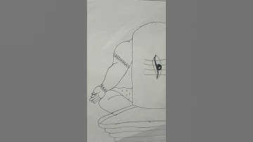 Quick and easy simple mahadev shivling with Mahadev drawing #drawing #art #youtube #shorts #mahadev