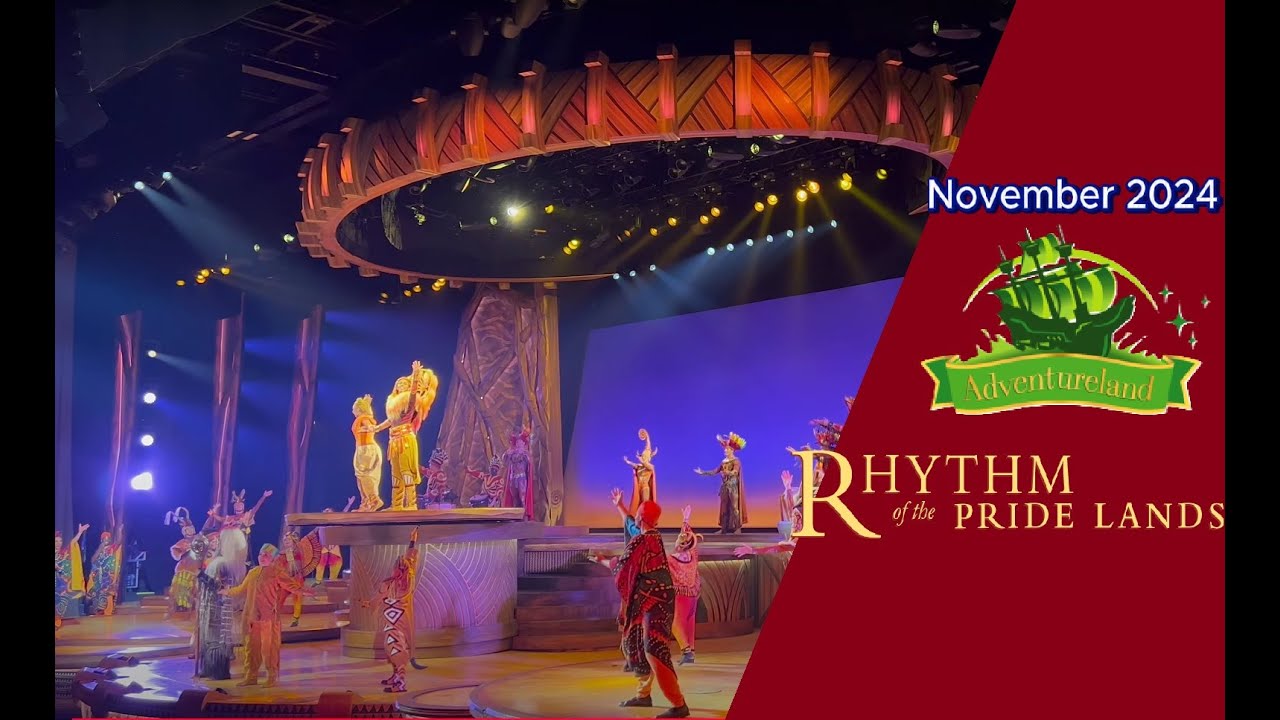 4K Lion King Rythm of The Pride Lands Show. Disneyland Paris November 2024.