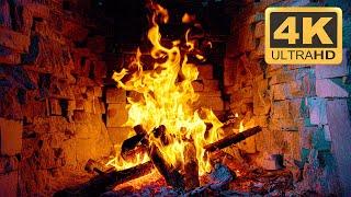 🔥 Cozy Crackling Wood In Fireplace & Crackling Fire Sounds 🔥 Relaxing Fireplace Burning 4K 3 Hours
