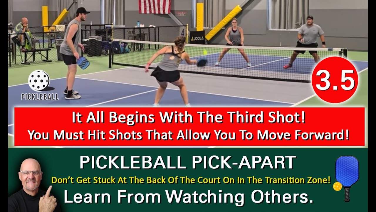 Ключевой приём Pickleballs! Решающий третий удар!