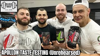 OFF THE CUFF BEHIND THE SCENES ? | APOLLON Taste Testing with @uhsupplements & @johnpelefitness