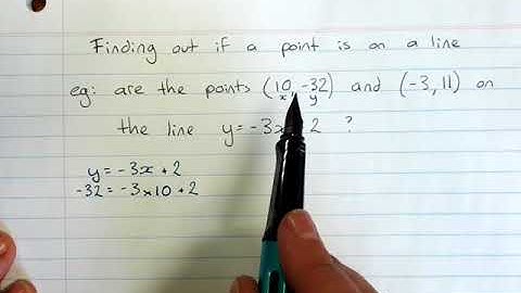 finding out if a point is on a line