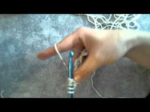 Tunisian crochet return pass - left handed