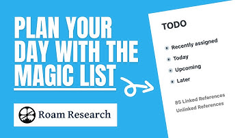 Plan Your Day With The Magic List (Roam Research Task Management)