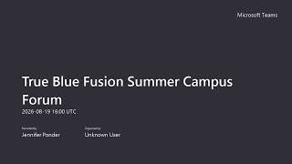 Summer Campus Forum 2026