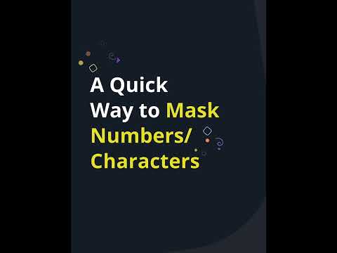 A Quick Way to Mask Numbers/Characters in JavaScript