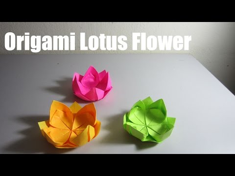 Video Gấp Giấy Origami: Gấp Hoa Sen Bằng Giấy Đơn Giản - youtube