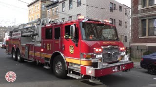 Mount Vernon Fire Department Ladder 61 responding to a medical emergency!
