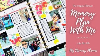 Memory Plan With Me | July 5th-11th | BIG Vertical Happy Planner | The Happy Planner | MAMBI