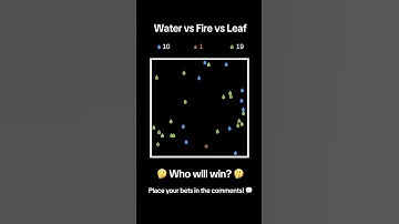 Water vs Fire vs Leaf. Round 7 #shorts #simulation #adhd #satisfying #battle #ASMR