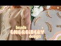 Beautiful all over embroidery pattern for dress hand embroidery beads work design 