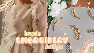 Beautiful all over embroidery pattern for dress💫 hand embroidery beads work design ✨