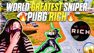 Reacting On Worlds Greatest Sniper In PUBG🤯 PUBG RICH🔥