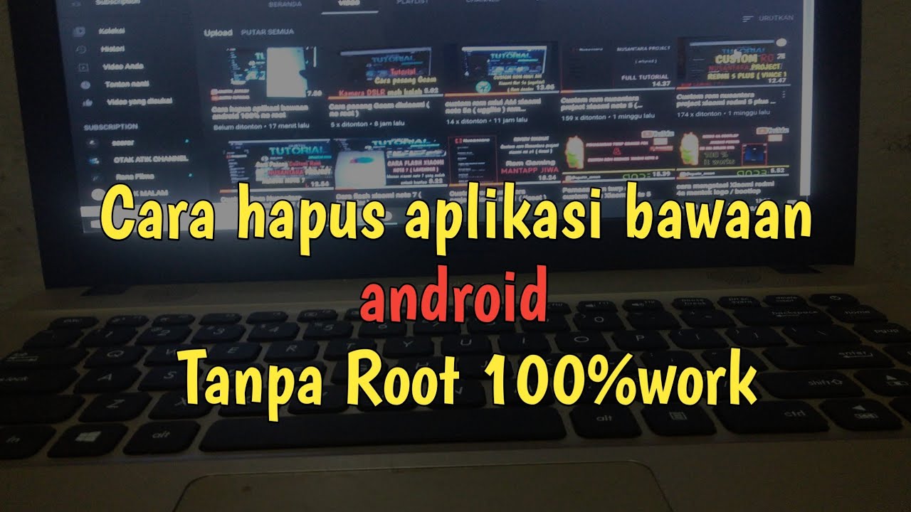 Cara hapus aplikasi bawaan android 100% no root - YouTube