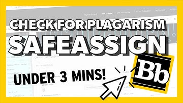 Check for Plagarism on Blackboard with SafeAssign [2020]