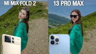 Xiaomi Mi Mix Fold 2 VS iPhone 13 Pro Max Camera Test Comparison