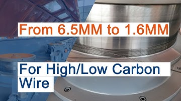 Straight-line wire drawing machine | From 6.5mm to 1.6mm | For Low carbon wire
