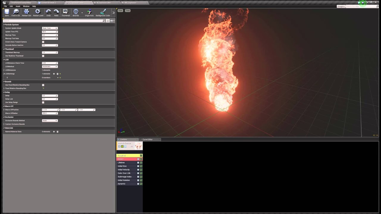 10 starter content particle systems