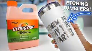 HOW TO ETCH TUMBLERS WITH CITRISTRIP AND YOUR CRICUT MACHINE! 🤯 | Easy Tutorial by DIYholic 16,728 views 10 months ago 9 minutes, 48 seconds