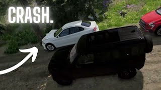 If I see a crash, the video ends. (Beamng drive)