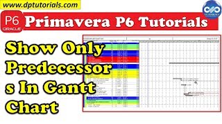 How To Show Only Predecessors In Gantt Chart In Primavera P6 || dptutorials screenshot 3