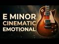 E Minor Cinematic Emotional Rock Backing Track | 77 BPM