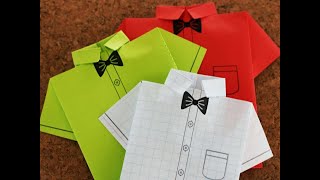 How to make easy Origami paper shirts