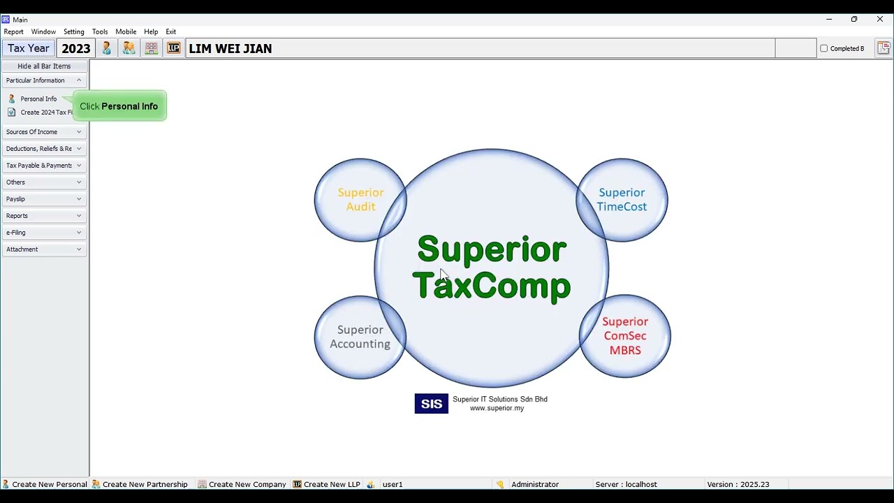 Superior TaxComp - Remark for Personal, Partnership, Company and LLP