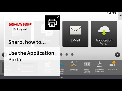 MFP | Using the Application Portal on a Sharp Multifunctional Printer | How to Videos