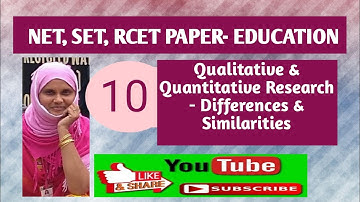 Approaches to Educational Research || Qualitative and Quantitative || Differences & Similarities ||