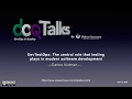 DOQ Talks 2019: &quot;DevTestOps: the central role that testing plays in modern software development&quot;