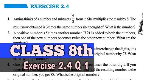 ex 2.4 q1 class 8th maths | linear equation of one variable | ncert solutions rbse cbse