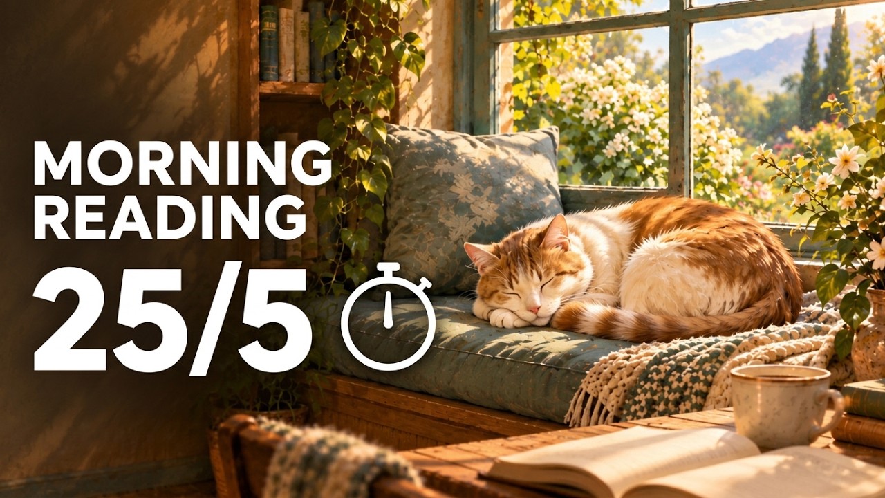 Hcg 25 ☀️ 1-Hour Pomodoro · 25/5 | Your Morning Reading Room 🐈⬛ - YouTube