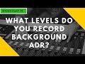 What levels do you record background ADR?