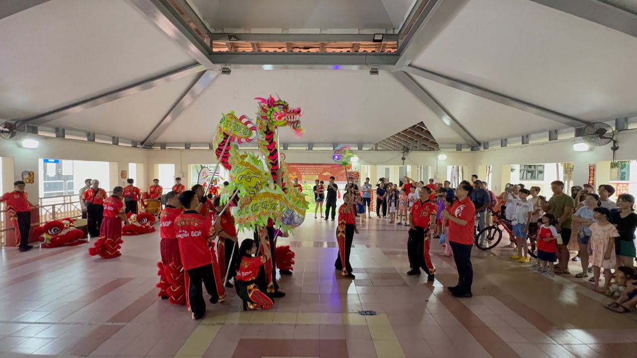鴻傑體育會 Hong Jie Dragon Dance Opening Performance at Yew Tee Zone 11 RC 19 February 2026