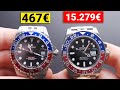 15.279€ ROLEX vs. 467€ HOMMAGE-Uhr