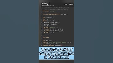 Decimal To Binary Code Converter in C-Programming #decimaltobinary #code #beginners  #numbersystem