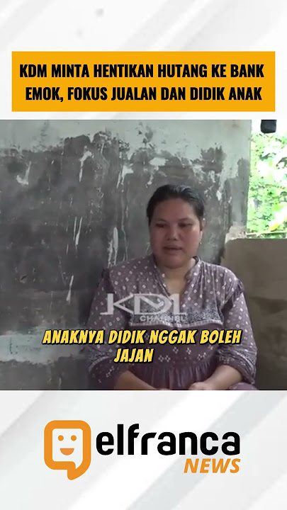 Dedi Mulyadi Minta Hentikan Hutang ke Bank Emok